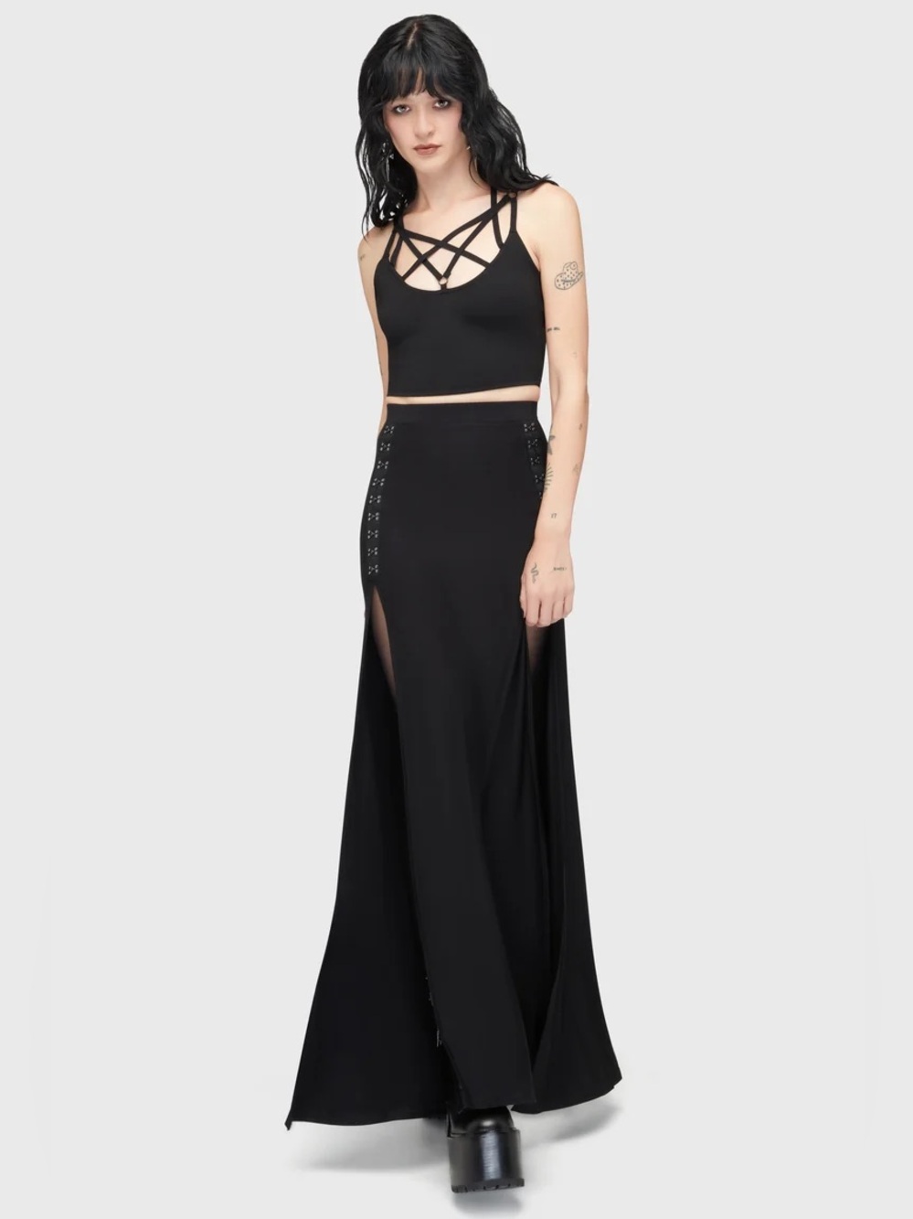 Killstar SNARL MAXI SKIRT SZ XL